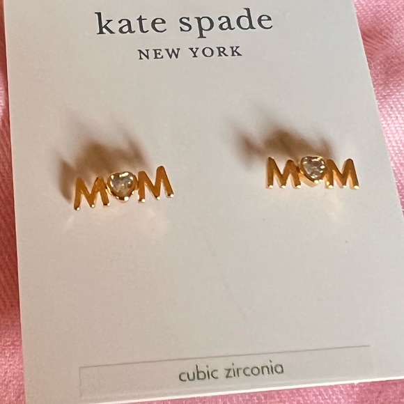 New KATE SPADE NEW YORK
Gold-Tone Crystal Mom Stud Earrings - Picture 6 of 8
